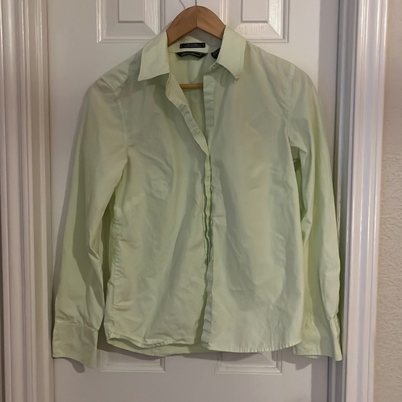 Eddie Bauer light green button down shirt - Picture 2 of 4